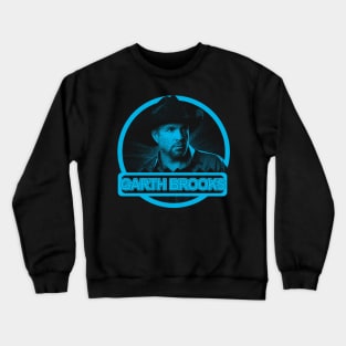 Garth Brooks aesthetic turquoise blue color Crewneck Sweatshirt